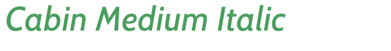 Cabin Medium Italic